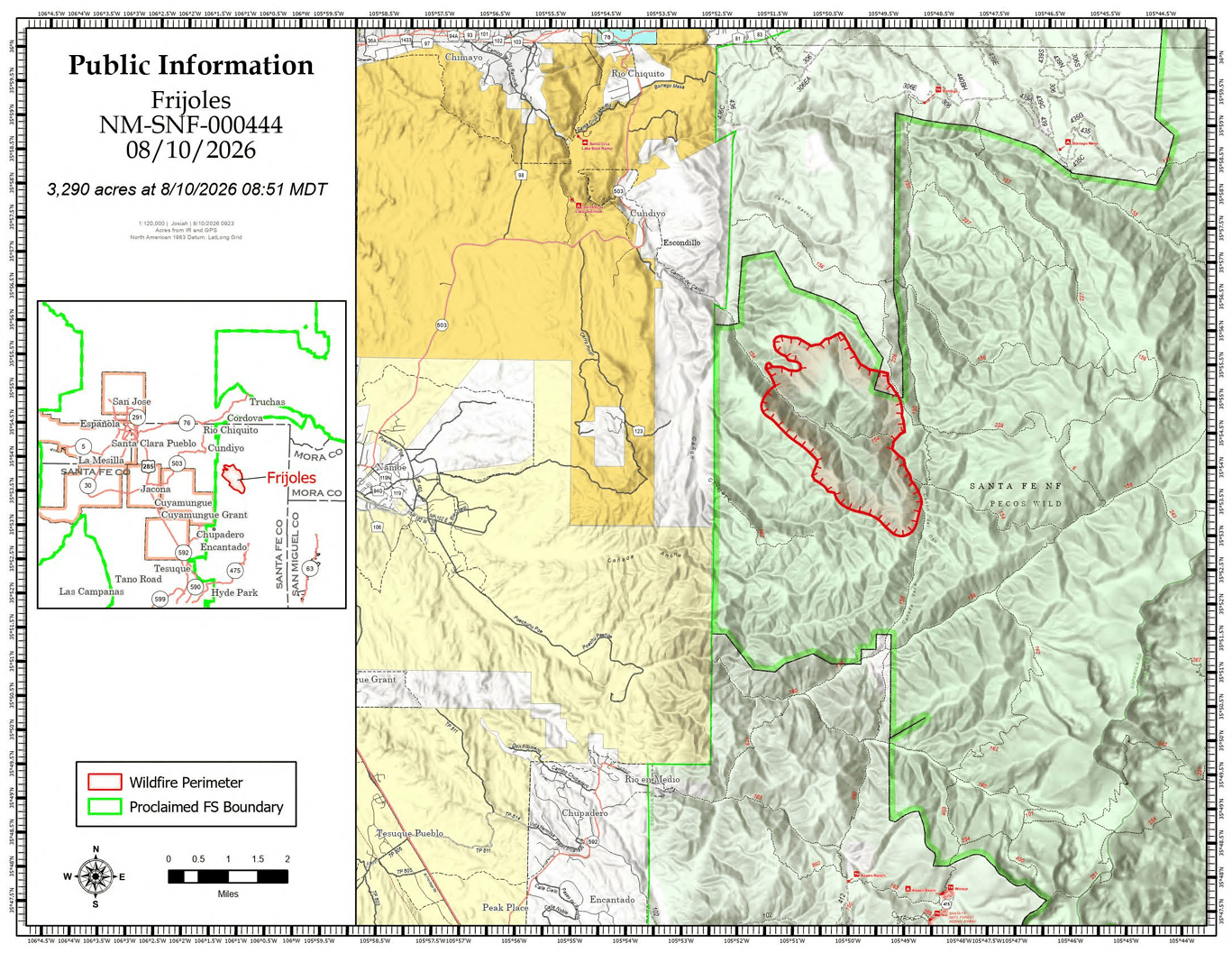 Frijoles Fire Daily Update: Aug. 10, 2026