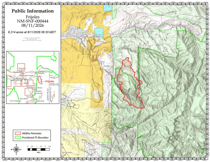 Frijoles Fire Update: Aug. 11, 2026