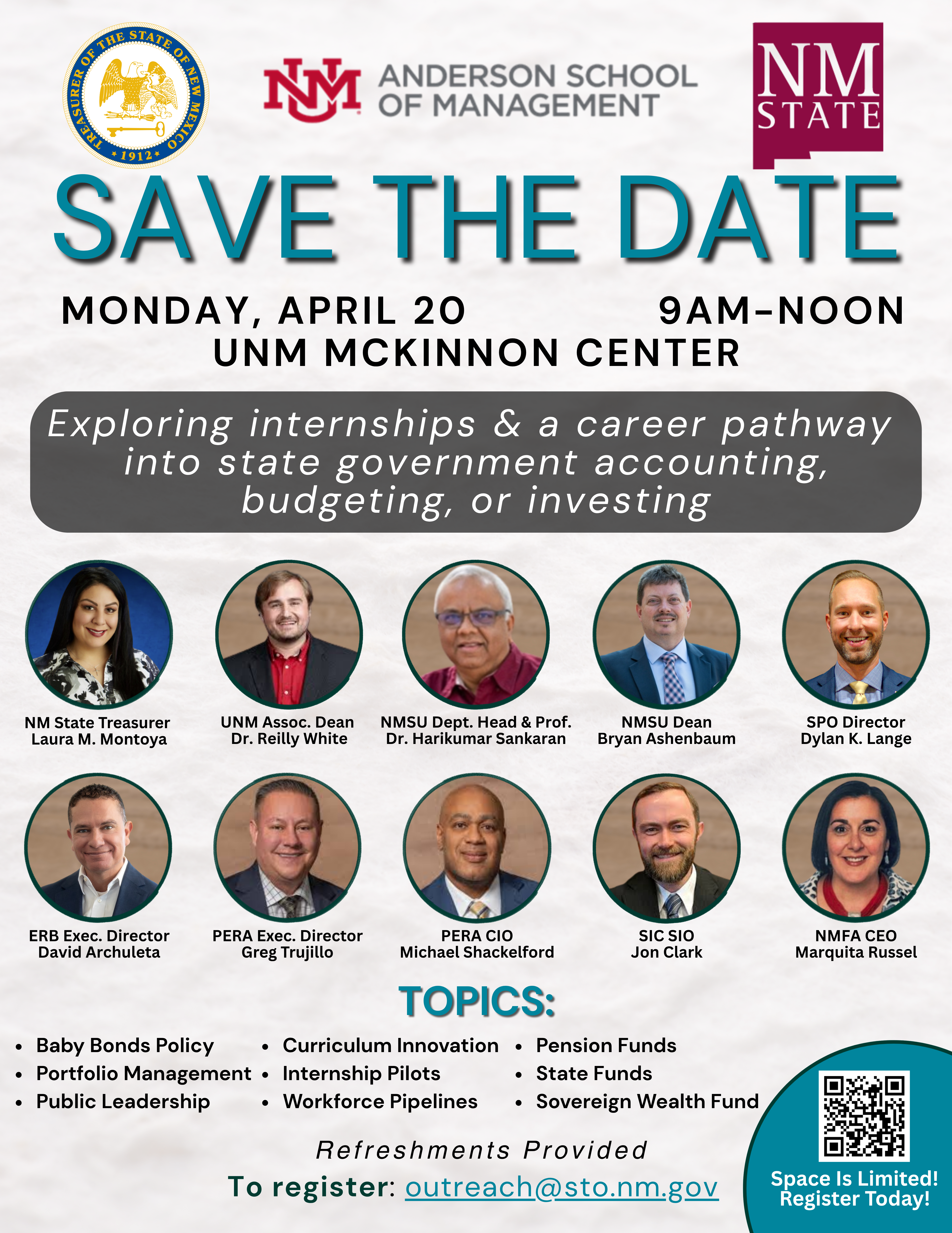 State Treasurer To Host: ‘Cultivating The Next Wave Of New Mexico’s Financial Leaders’ April 20