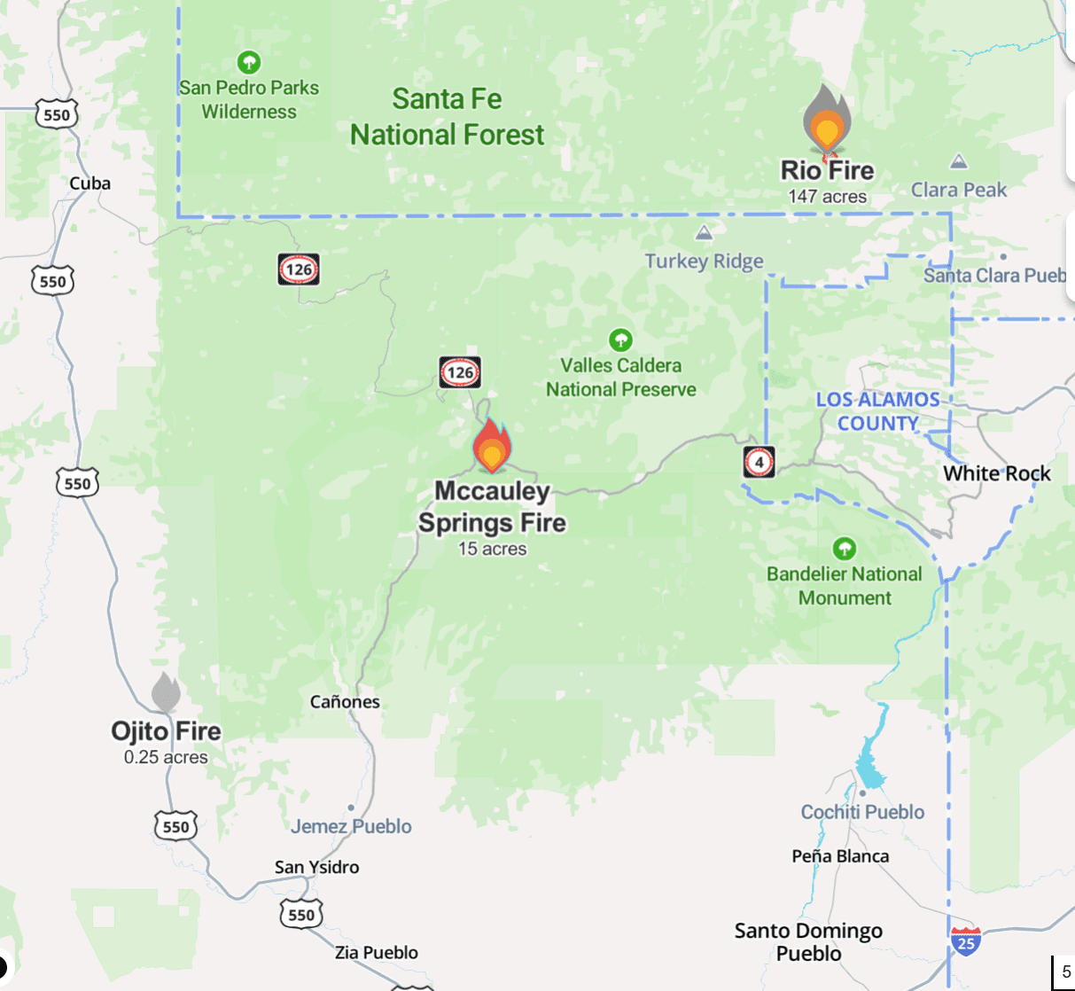 Fire Burning In Jemez Mountains; No Threat To Los Alamos
