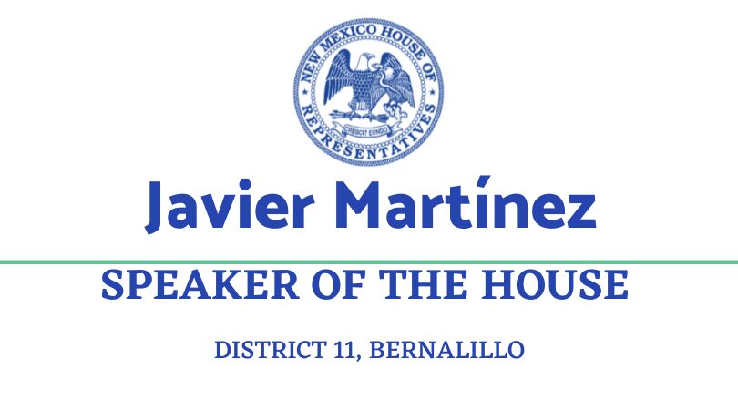 New Mexico House Speaker Javier Martínez Congratulates Leader Peter Wirth On Two Decades Of Service